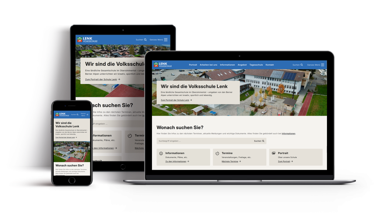 Schule Lenk Webseite Showcase